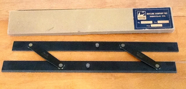Vtg. Mayline Naval Navigation Drafting parallel Ruler Sheboygan, Wis. 18 in. Vtg. Mayline Naval Navigation Drafting parallel Ruler Sheboygan, Wis. 18 in.