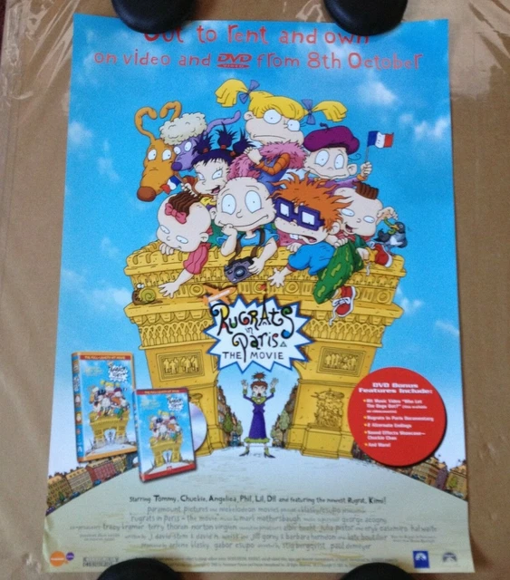 THE RUGRATS IN PARIS MOVIE ORIGINAL POSTER Video Shop DVD 67.2 x 48.3cm