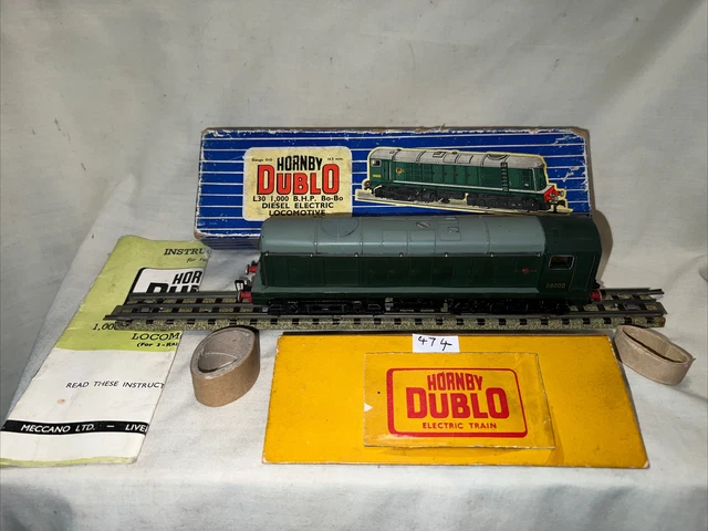 Hornby Dublo 3 Rail L30 Bo-Bo D8000 Diesel Loco VG Boxed Serviced