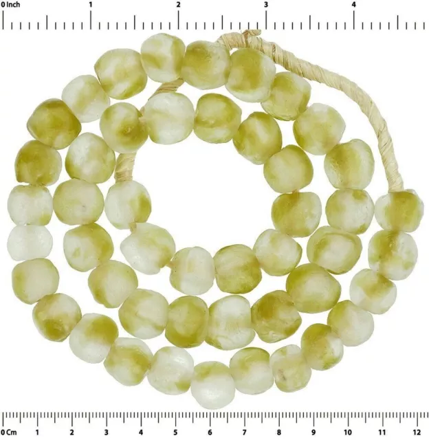 Afrikanische Perlen recyceltes Pulverglas Afrikanische handgefertigte Ghana