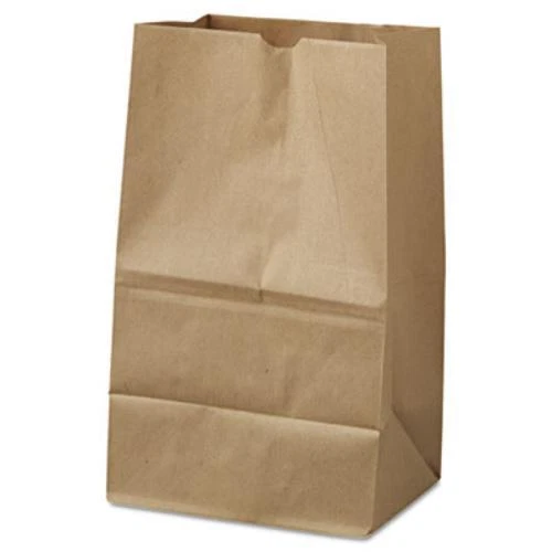 General Supply GK20S500 20# Squat Paper Bag, 40-lb Base, Brown Kraft,
