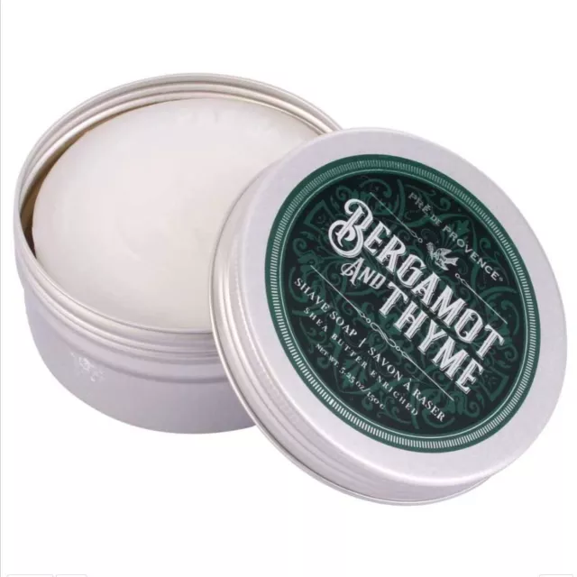 Pre de Provence Bergamot & Thyme 150 gm. 5.3 Oz SHAVE SOAP Shaving Lather