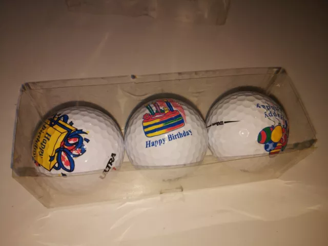 Lot de 3 balles de golf thème "anniversaire' - Ultra 1