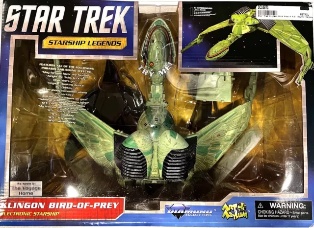 NEW Diamond Select Toys StarTrek IV VOYAGE HOME KLINGON BIRD OF PREY LTS & SNDS