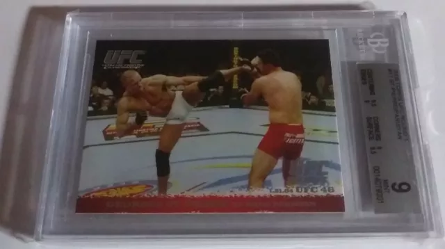 2009 Topps UFC Round 1 Georges St-Pierre Rookie Card RC Debut #17 BGS 9