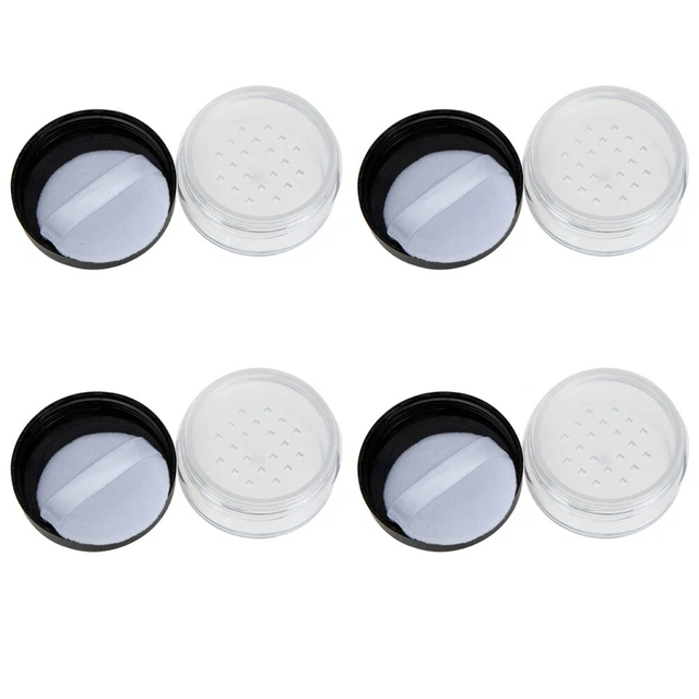 4 Sets Nachfüllbare Kosmetiktiegel Puderdose Kunststoffbehälter Container