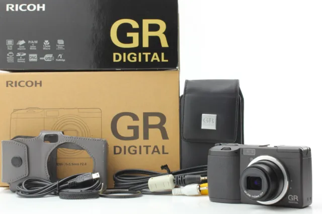 [N MINT in BOX] RICOH GR 8.1MP Digital Compact Camera  Black From JAPAN e035