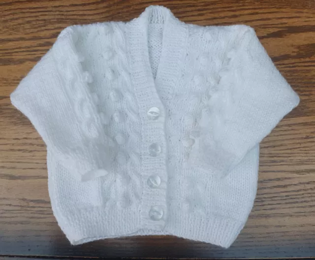 White Baby Cardigan 6months -1year