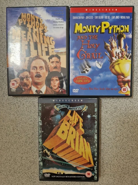 3X MONTY PYTHON Dvd's- Life Of Brian-The Meaning Of Life-The Holy Grail ...