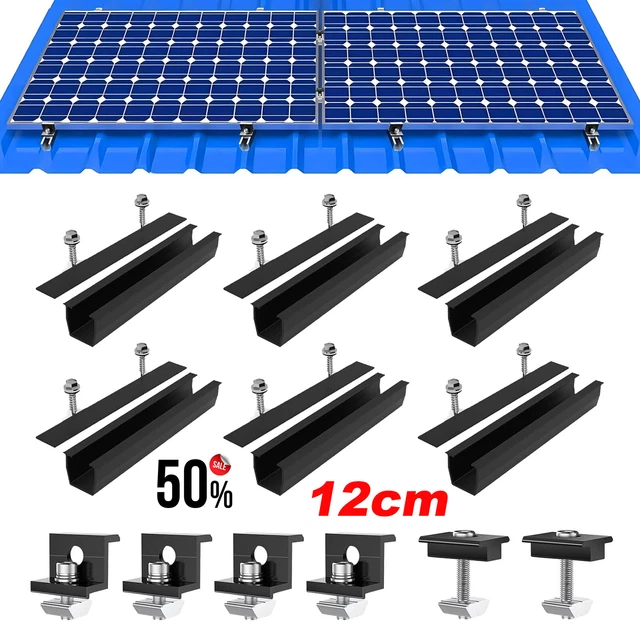 SOLAR MODULE ALUMINIUM Mount Trapezoidal Plate Flat Roof PV Mounting ...