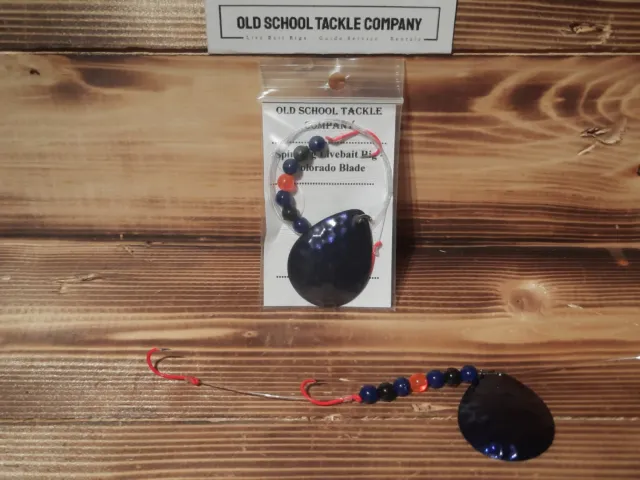 2-Hook Crawler Harness - Size #6 Colorado Blade Deep Cup -4'/48"-15lb- #4 Hooks