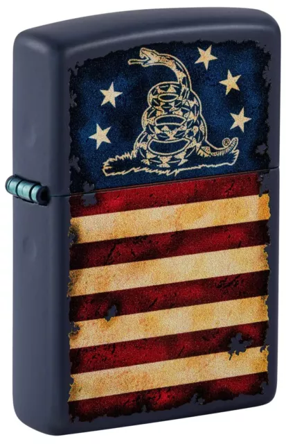 Zippo 48554, Don't Tread On Me-Gadsden Flag, Navy Blue Matte Lighter