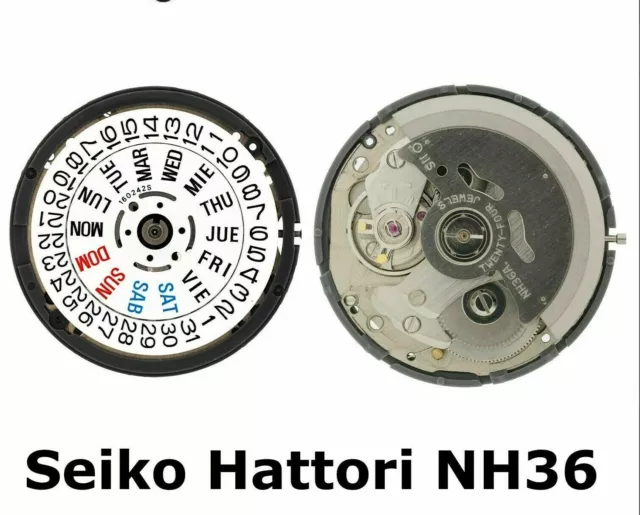 GENUINE SEIKO (sII) tmi  NH36 COMPLETE MOVEMENT Automatic  DAYdate  - NEW  STOCK