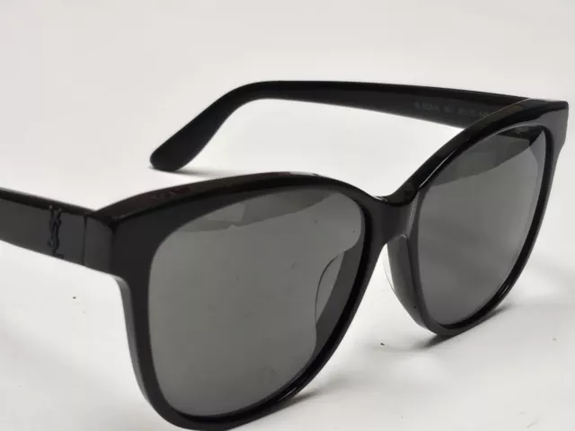 Yves Saint Laurent  Black Square Cat Eye Fashion Designer Sunglasses Made Italy
