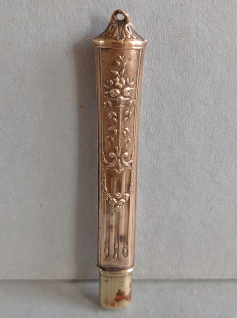 Étui Ancien Porte-montre à Gousset En Laiton Estampillé - Pièce Vintage De Collection