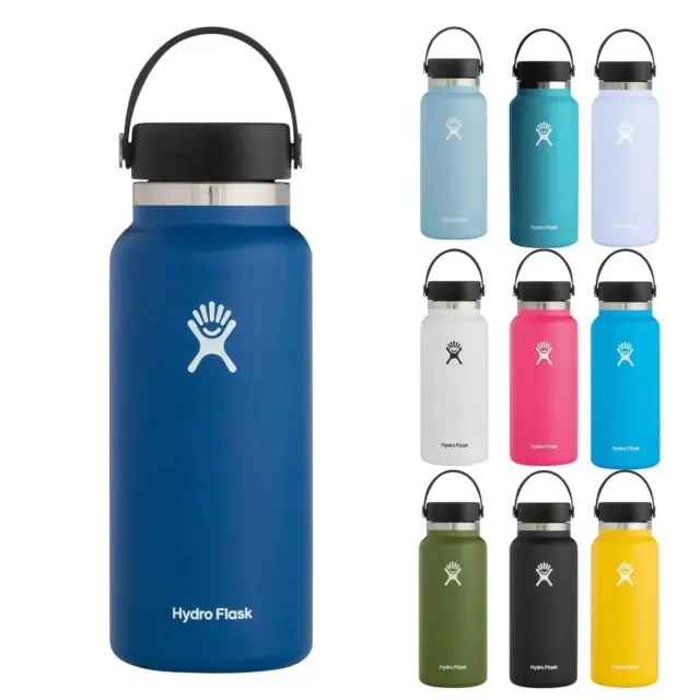 NEW Hydro Flask 32oz Water Bottle Wide Mouth Flex Cap Insulated Stainless