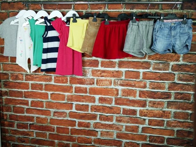GIRLS BUNDLE 4-5 YEARS FAT FACE H&M NEXT etc FLAMINGO SUMMER TOPS & SHORTS 110CM