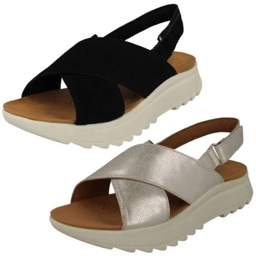 FEMMES CLARKS CROIX Détaillé Semelle Ãpaisse Sandales Bride Arrière'Dashlite EUR 83,30 - PicClick FR