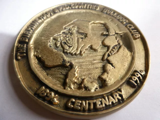 bulldog club centenary medal brass birmingham & counties
