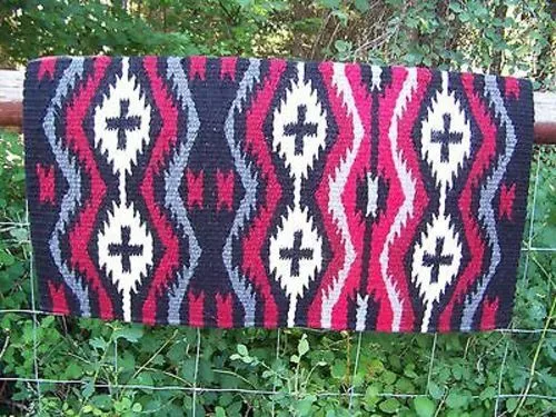 Las Cruces Mostrar Manta - 36x34 (Negro / Carbón/ Ash / Rojo Tierra / Rojo) Por