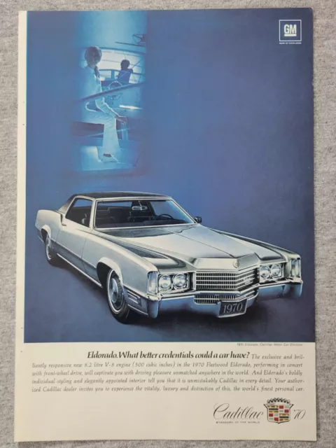 1970 Magazine Advertisement Page Cadillac Fleetwood Eldorado Car Print Ad