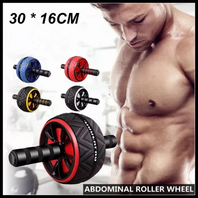 AB Abdominal Roller Wheel Fitness Waist Core Workout Exercise Wheel Home Gym AU