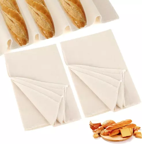 2PCS Proofing Cloth for Bread Baking 120x75cm Linen Reusable 75x120cm