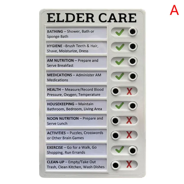 Scheda di plastica memo lista di controllo camper le mie faccende riutilizzabile strumento promemoria cura anziani KY