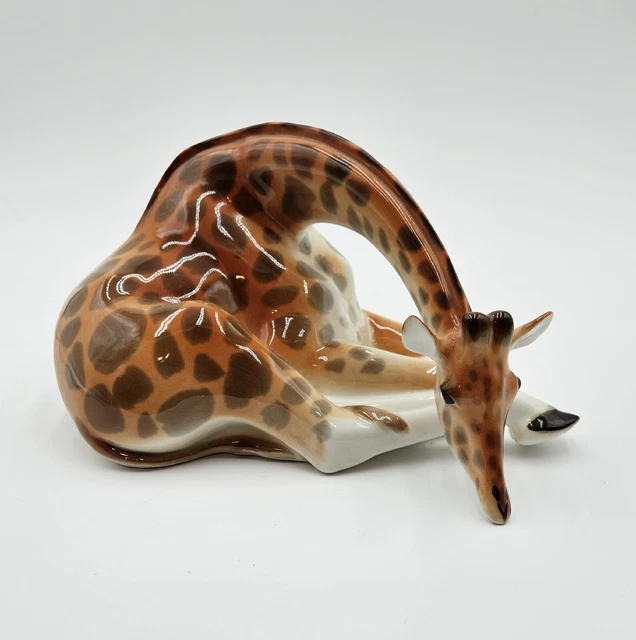 Gorgeous LARGE Vintage Russian Porcelain USSR Lomonosov Giraffe Figurine #2,