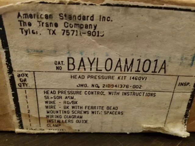 Hoffman Bayloam-101A Series 800 Head Pressure Controller New In Box