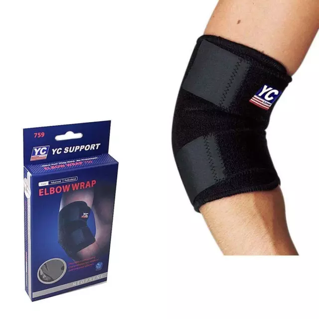 Elbow Support Brace Guard Sleeves Arm Pads Straps MMA Wrap Gym Bandage 201