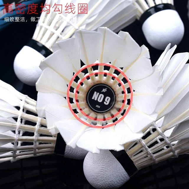 BadmintonEntertainmentTrainingBadmintonGoose FeatherSingleFaceWoolTraining12Pack