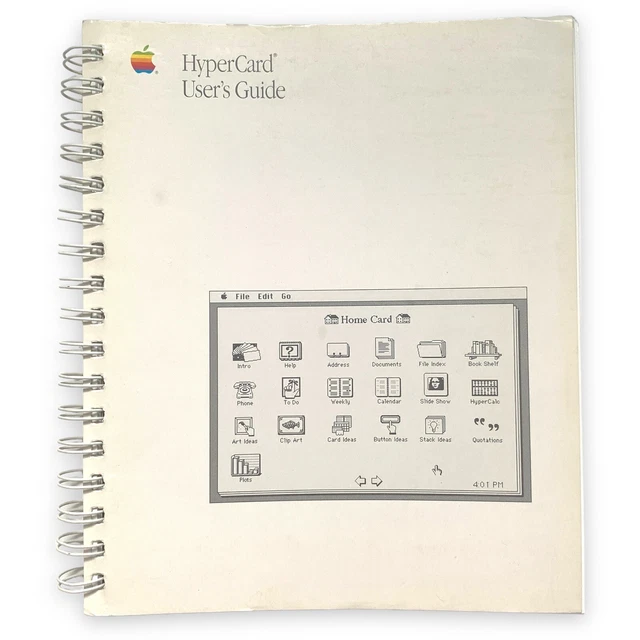 VTG 1988 Apple Macintosh HyperCard User's Guide Manual