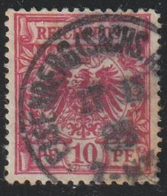DR 47 aa Krone Adler 10 Pf. gestempelt, geprüft BPP (T2)