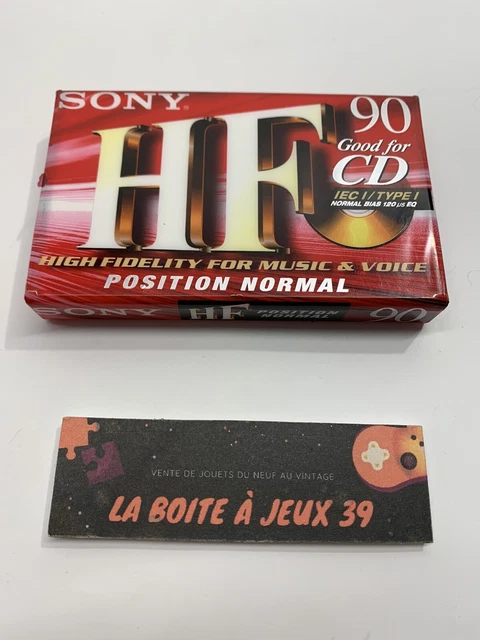 Lot 2 Cassettes Audio Sony EF 90mm - K7 Vierges - Position Normal - Neuves