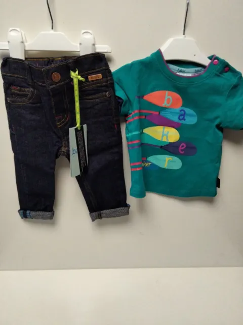 Ted Baker Baby da 3 a 6 m jeans e t-shirt nuovi top bellissimi