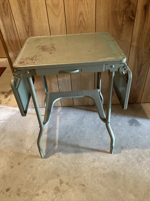 LUXCO ~ Vintage Typewriter Stand/Table/ Desk ~ Grey Industrial LUXCO ~ Vintage Typewriter Stand/Table/ Desk ~ Grey Industrial