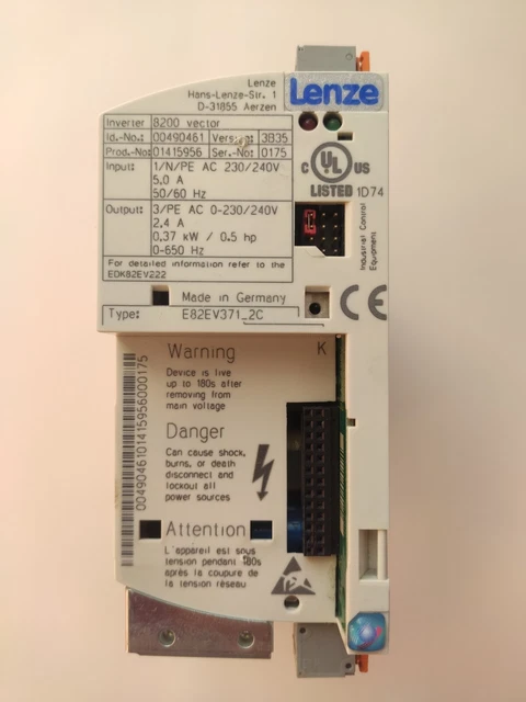 Lenze 8200 vector E82EV371_2C VFD Inverter