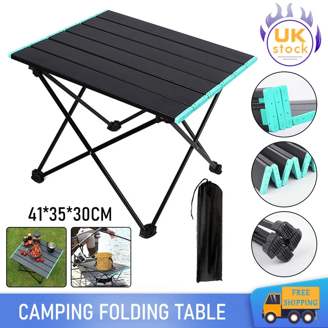 Folding Camping Table Light Weight Portable Aluminium Frame Outdoor Picnic Bag