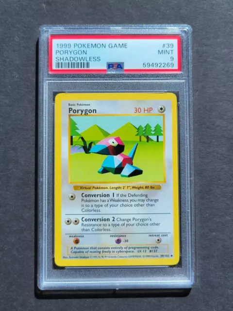 PSA 7 - Pokemon Card - Base 39/102 - PORYGON (uncommon