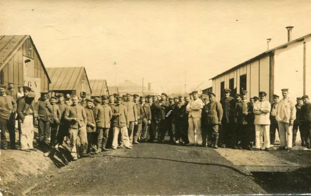 Military Card PHoto German Soldiers Deutsch Camp near port A ID