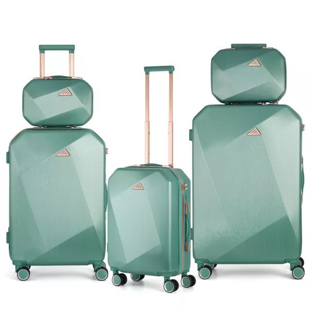 5 PCS Spinner Luggage Cases ABS Trolley Carry On Suitcase set, 12"14"20"24"28"