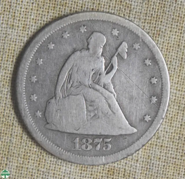 1875-S Twenty-Cent Piece - Scratch - Good Details