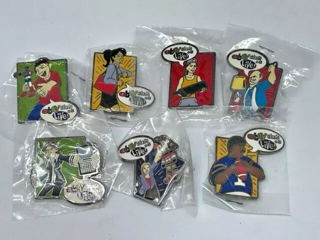 Ebay Pin Lot of 7 Ebay LIVE Chicago 2008 Collectible PINS Hat/Lapel/Tie