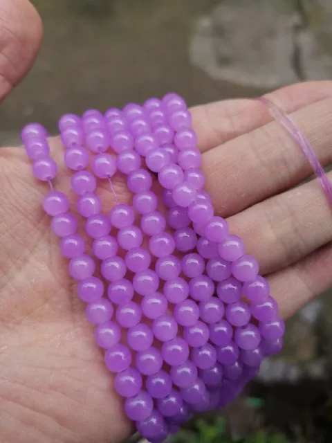 6mm Natural amethyst Garnet Smooth Round Gemstone Loose Beads 15 '' AAA