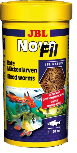 JBL 250ml NovoFil - Rote Mückenlarven, Ergänzungsfutter für Aquarienfische