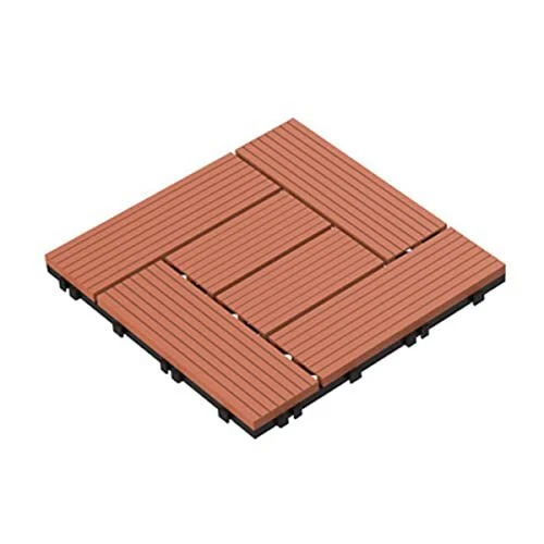 Pure Garden 196593412983 24-Pack Outdoor Terracotta Deck Tiles