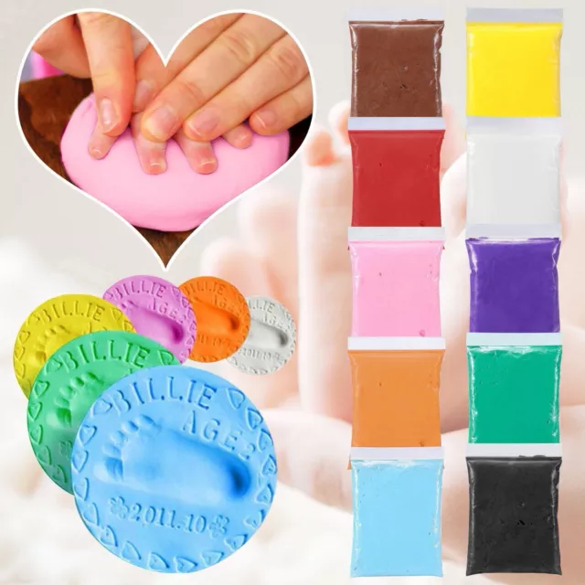 Baby Care Air Drying Soft Clay Baby Handprint Footprint Imprint Kit Casting