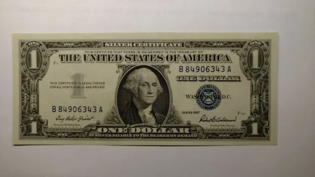 Fr-1619-1957 Silver Certificate Uncirculated Blue Seal Old Paper Money Nice.