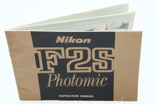 Nikon F2S Photomic film camera instruction manual English genuine fast ship 935